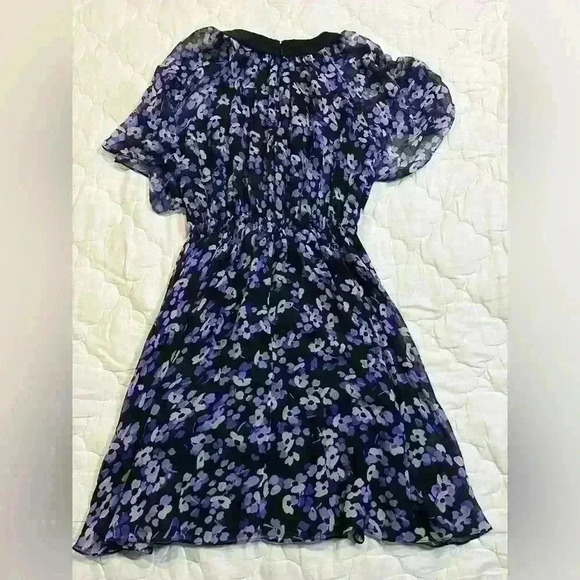Kate Spade size small hydrangea chiffon dress 100% silk - Picture 13 of 16